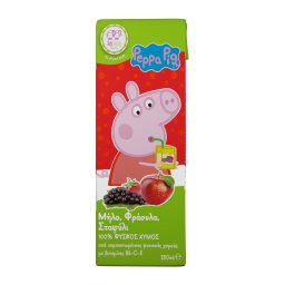 Φυσικός Χυμός Peppa Pig Μήλο Φράουλα Σταφύλι 250ml