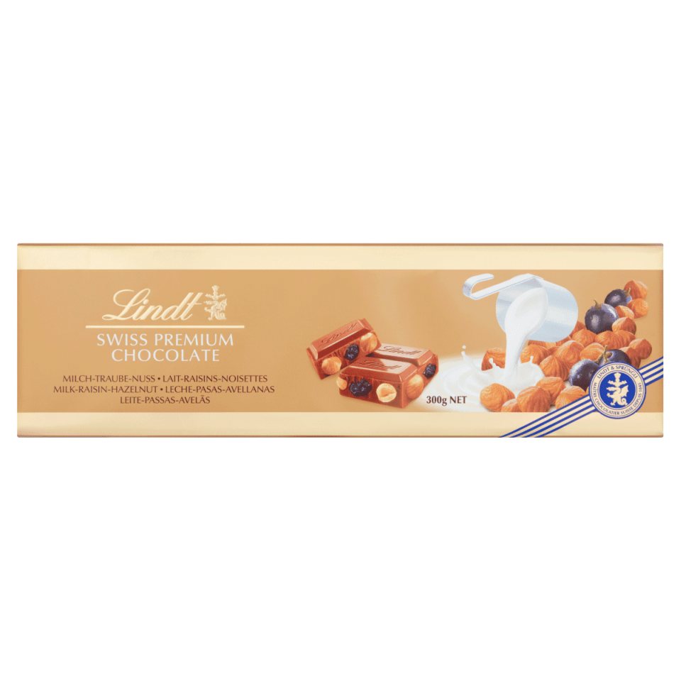 LINDT | Σοκολάτα Γάλακτος Ελβετική Φουντούκι 300gr | AB