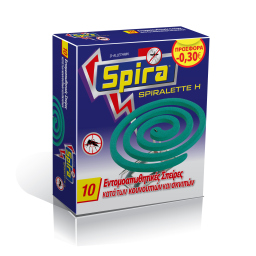 Εντομοαπωθητικές Σπείρες Spiralette 10 Τεμάχια Έκπτ 0.3Ε