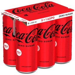 Αναψυκτικό Cola Zero Κουτί 6x330ml 5+1 Δώρο