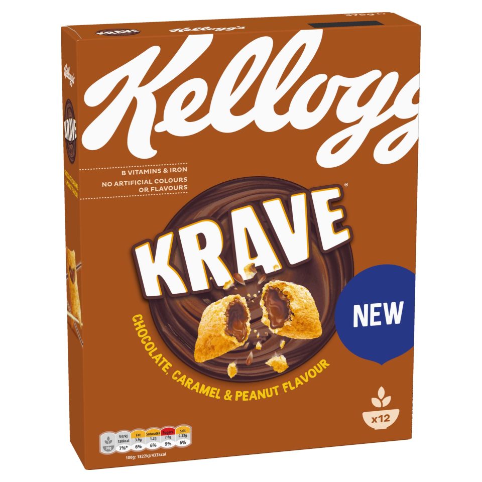 KELLOGGS | Δημητριακά Ανάμεικτα Krave Σοκολάτα Καραμέλα Φυστίκι 375gr | AB