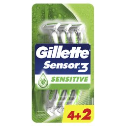 Ξυριστική Μηχανή Μιας Χρήσης Sensor 3 Sensitive 4+2 Τεμάχια Δώρο 6 Τεμάχια