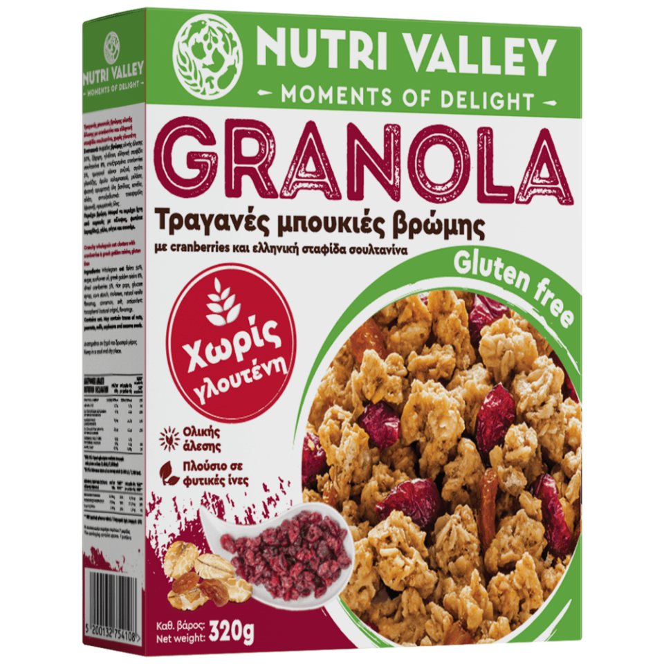 Δημητριακά Granola Cranberries 320g