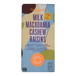 Σοκολάτα Γάλακτος με Κάσιους Σταφίδες & Μακαδάμια 180g