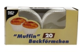 Θήκες Ψησίματος Muffin Λευκές 20 Τεμάχια
