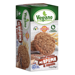 Μπισκότα Φυτικά Vegano Βρώμη & Χαρούπι 170g