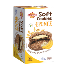 Μπισκότα Soft Cookies Βρώμης Μπανάνα 220g