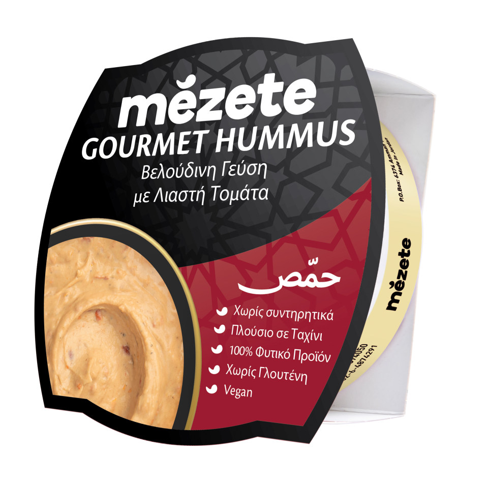 MEZETE Gourmet Hummus με Λιαστή Τομάτα Vegan 215g