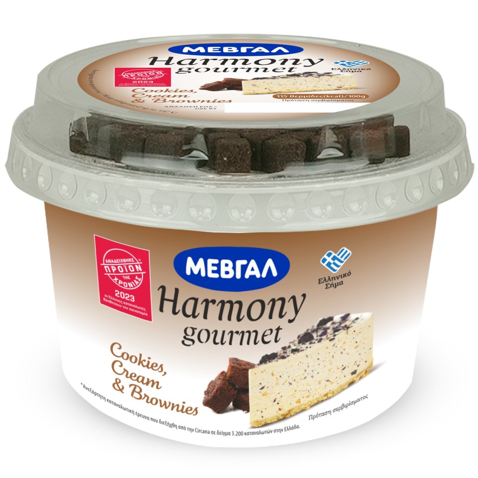 HARMONY Επιδόρπιο Γιαουρτιού Cookies Cream & Brownies 160g