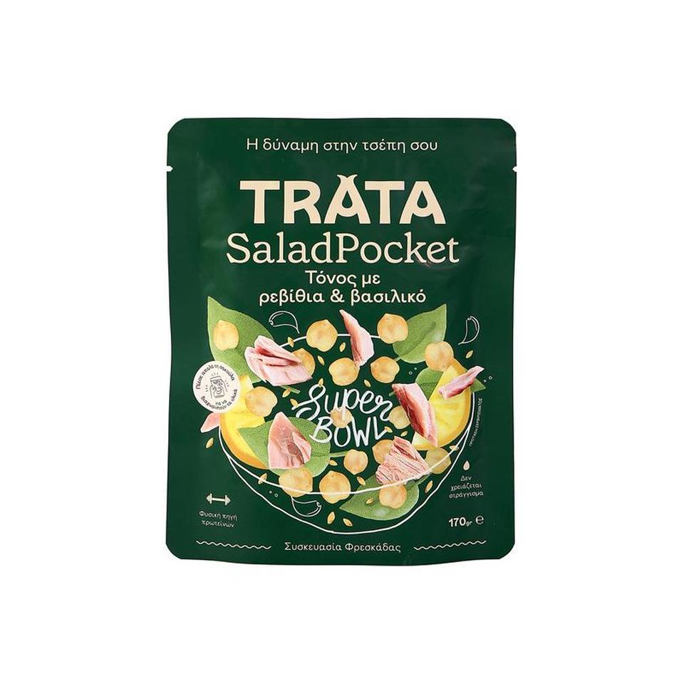 ΤΡΑΤΑ Τονοσαλάτα Salad Pocket με Ρεβίθια & Βασιλικό 170g