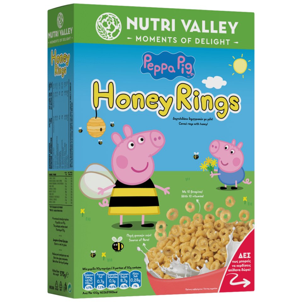 Δημητριακά Peppa Pig Honey Rings 375g